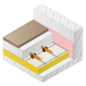 Variotherm krimpnet vloerverwarming / draadstaalmatten