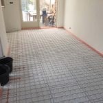 Renovatie woning met in woonkamer Variokomp Droogbouw vloerverwarming