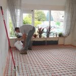 Variotherm lage opbouw vloerverwarming in woning